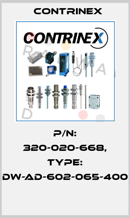 P/N: 320-020-668, Type: DW-AD-602-065-400  Contrinex
