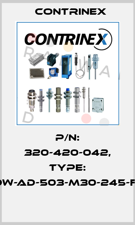 P/N: 320-420-042, Type: DW-AD-503-M30-245-F1  Contrinex