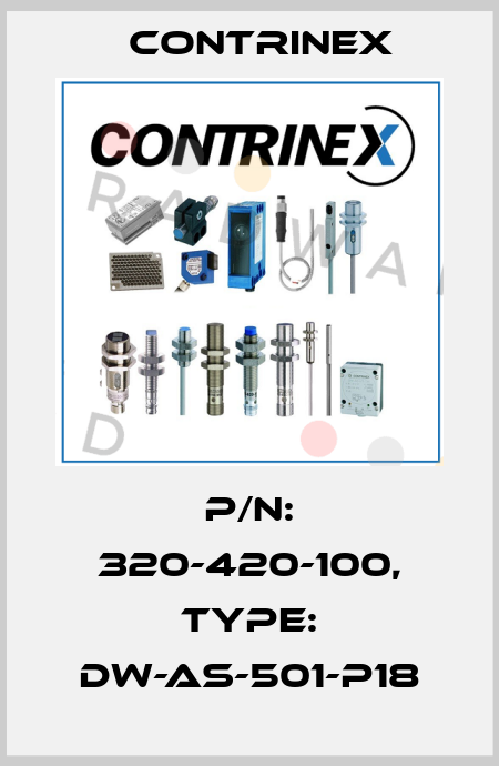 p/n: 320-420-100, Type: DW-AS-501-P18 Contrinex