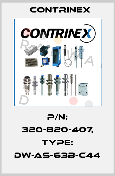 p/n: 320-820-407, Type: DW-AS-63B-C44 Contrinex