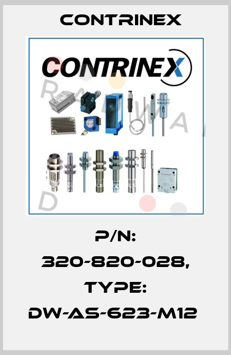 P/N: 320-820-028, Type: DW-AS-623-M12  Contrinex