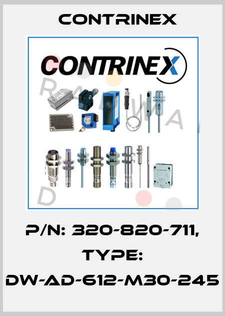 p/n: 320-820-711, Type: DW-AD-612-M30-245 Contrinex
