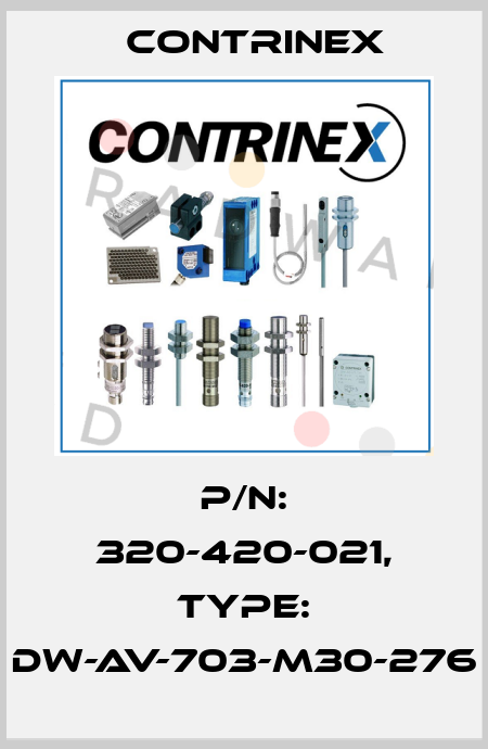 p/n: 320-420-021, Type: DW-AV-703-M30-276 Contrinex