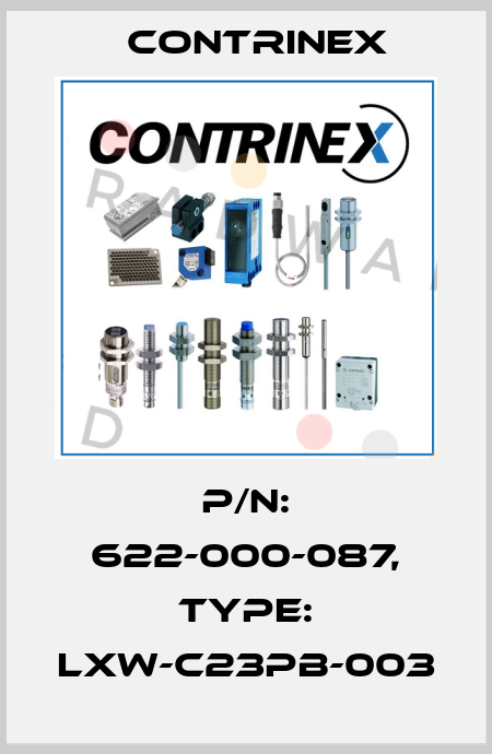 p/n: 622-000-087, Type: LXW-C23PB-003 Contrinex
