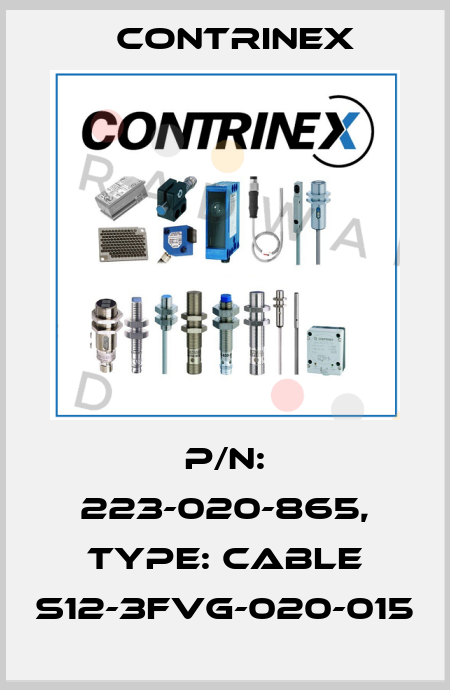 p/n: 223-020-865, Type: CABLE S12-3FVG-020-015 Contrinex