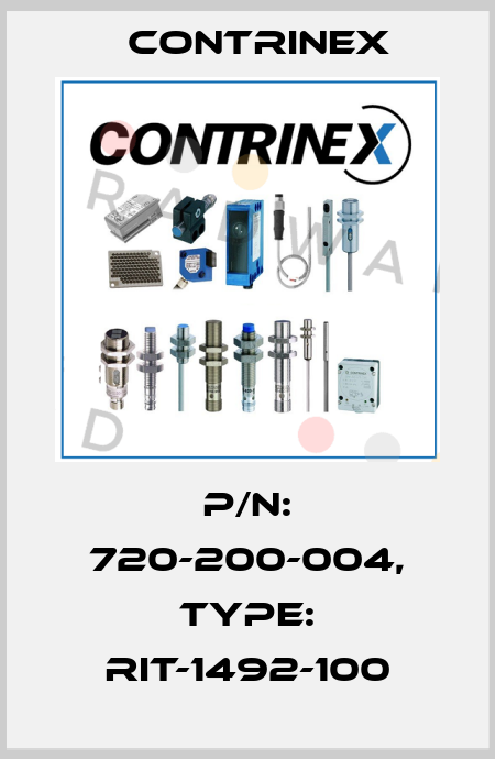 p/n: 720-200-004, Type: RIT-1492-100 Contrinex