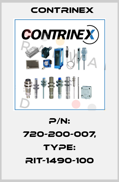 p/n: 720-200-007, Type: RIT-1490-100 Contrinex