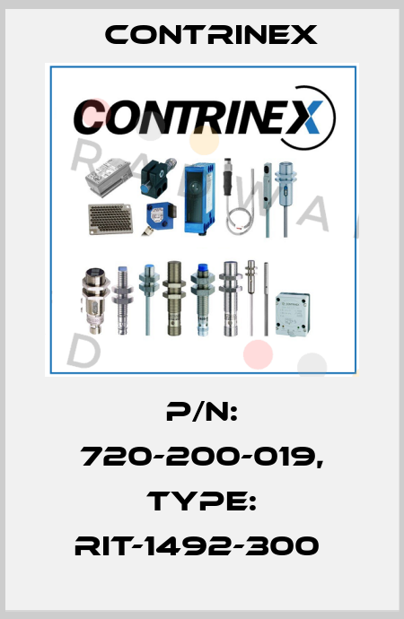 P/N: 720-200-019, Type: RIT-1492-300  Contrinex