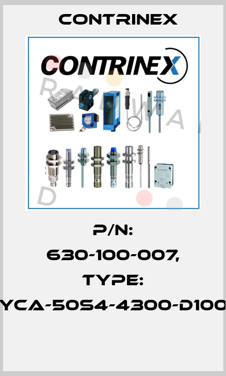 P/N: 630-100-007, Type: YCA-50S4-4300-D100  Contrinex