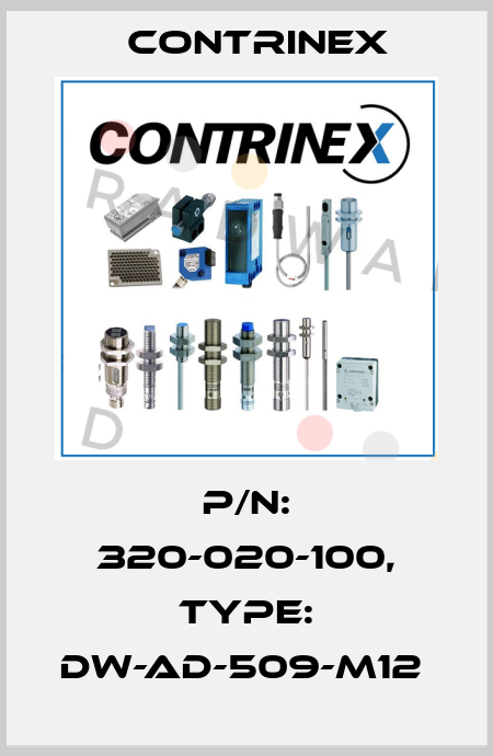 P/N: 320-020-100, Type: DW-AD-509-M12  Contrinex