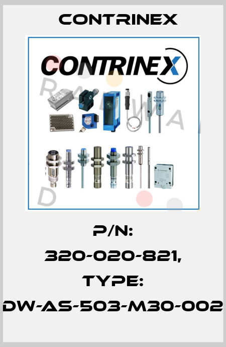 p/n: 320-020-821, Type: DW-AS-503-M30-002 Contrinex
