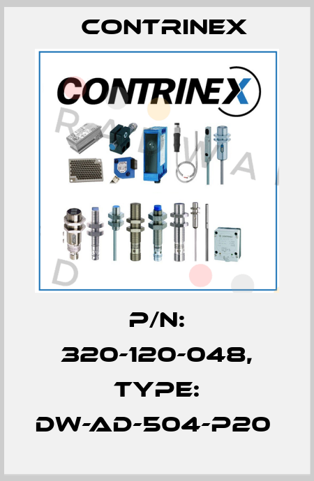 P/N: 320-120-048, Type: DW-AD-504-P20  Contrinex