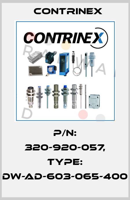 p/n: 320-920-057, Type: DW-AD-603-065-400 Contrinex