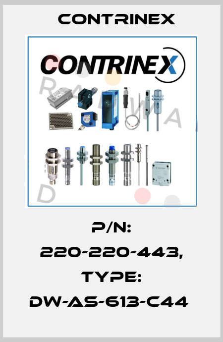 P/N: 220-220-443, Type: DW-AS-613-C44  Contrinex