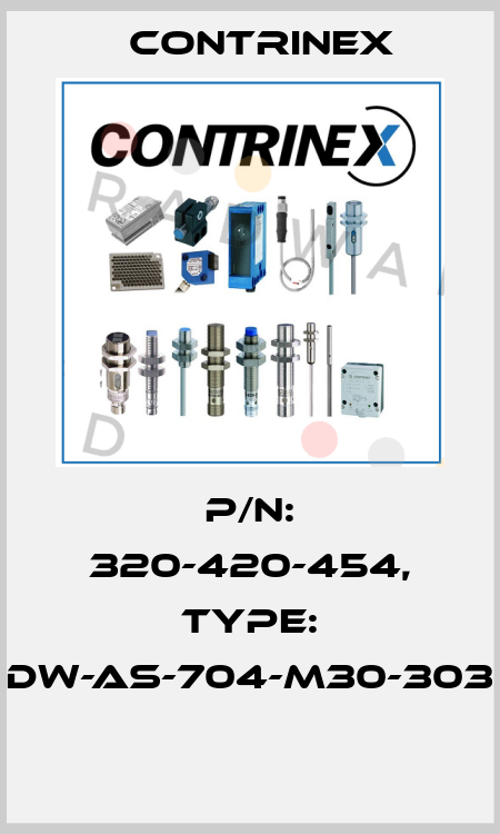 P/N: 320-420-454, Type: DW-AS-704-M30-303  Contrinex