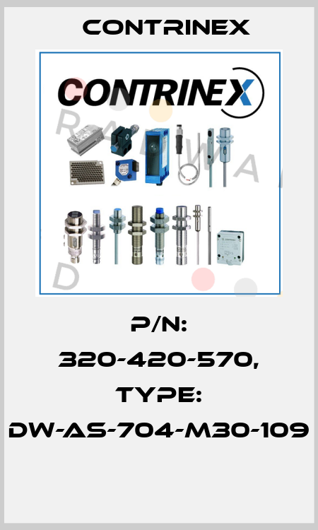 P/N: 320-420-570, Type: DW-AS-704-M30-109  Contrinex