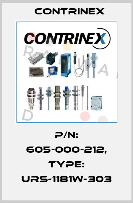 p/n: 605-000-212, Type: URS-1181W-303 Contrinex