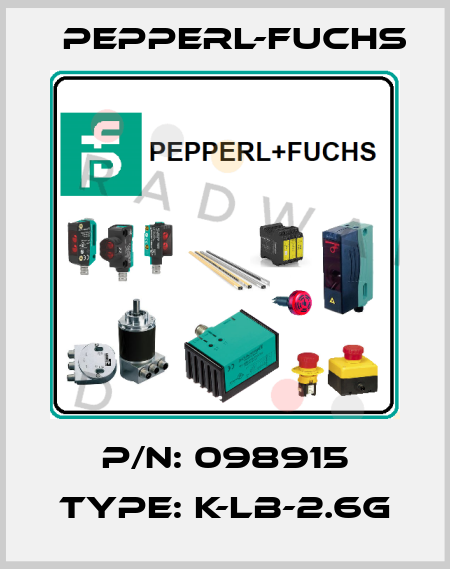 P/N: 098915 Type: K-LB-2.6G Pepperl-Fuchs