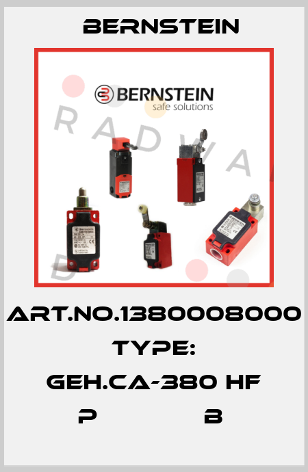 Art.No.1380008000 Type: GEH.CA-380 HF P              B  Bernstein