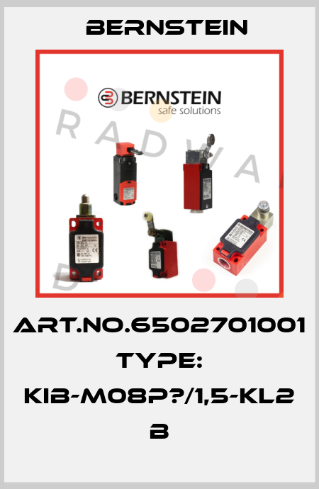 Art.No.6502701001 Type: KIB-M08P?/1,5-KL2            B Bernstein