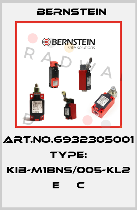 Art.No.6932305001 Type: KIB-M18NS/005-KL2      E     C Bernstein