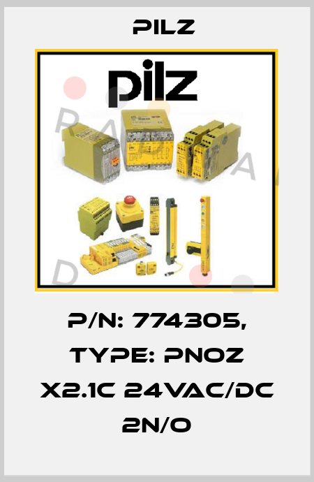 p/n: 774305, Type: PNOZ X2.1C 24VAC/DC 2n/o Pilz