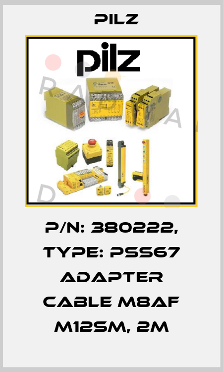 p/n: 380222, Type: PSS67 Adapter Cable M8af M12sm, 2m Pilz