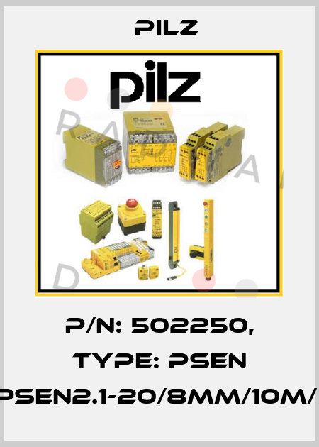 p/n: 502250, Type: PSEN 2.1b-26/PSEN2.1-20/8mm/10m/EX/1unit Pilz
