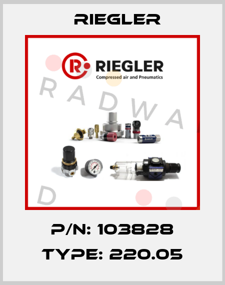 P/N: 103828 Type: 220.05 Riegler