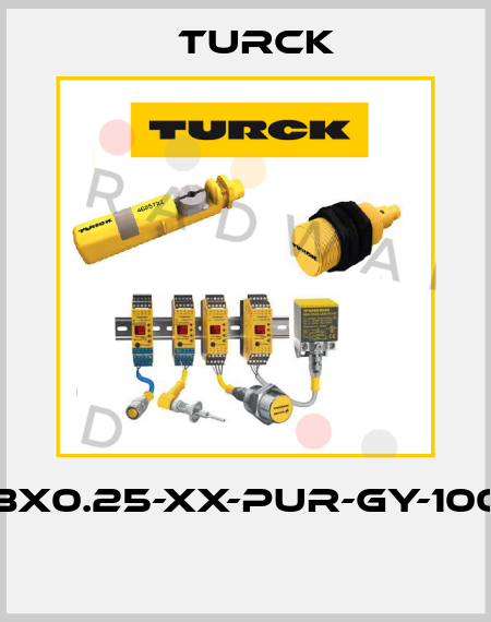 CABLE8X0.25-XX-PUR-GY-100M/TXG  Turck