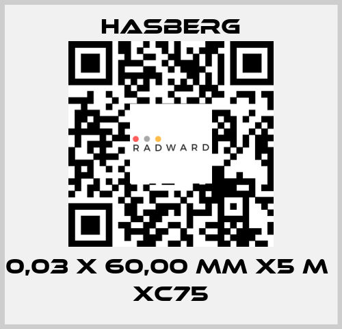 0,03 X 60,00 MM X5 M  XC75 Hasberg