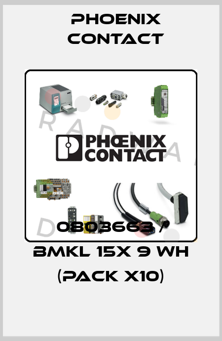 0803663 / BMKL 15X 9 WH (pack x10) Phoenix Contact