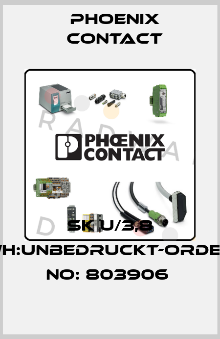 SK U/3,8 WH:UNBEDRUCKT-ORDER NO: 803906  Phoenix Contact