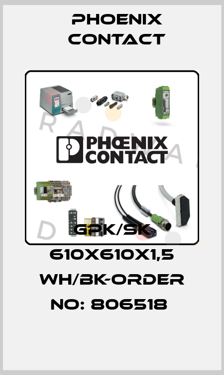 GPK/SK 610X610X1,5 WH/BK-ORDER NO: 806518  Phoenix Contact