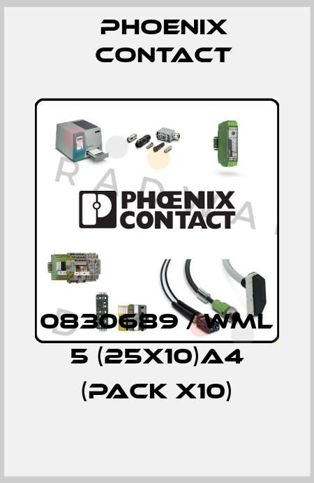 0830689 / WML 5 (25X10)A4 (pack x10) Phoenix Contact