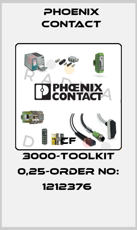 CF 3000-TOOLKIT 0,25-ORDER NO: 1212376  Phoenix Contact