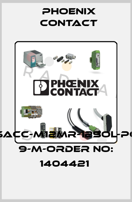SACC-M12MR-12SOL-PG 9-M-ORDER NO: 1404421  Phoenix Contact
