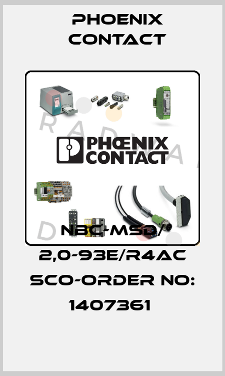 NBC-MSD/ 2,0-93E/R4AC SCO-ORDER NO: 1407361  Phoenix Contact