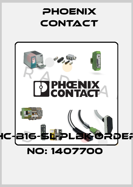 HC-B16-SL-PLBK-ORDER NO: 1407700  Phoenix Contact