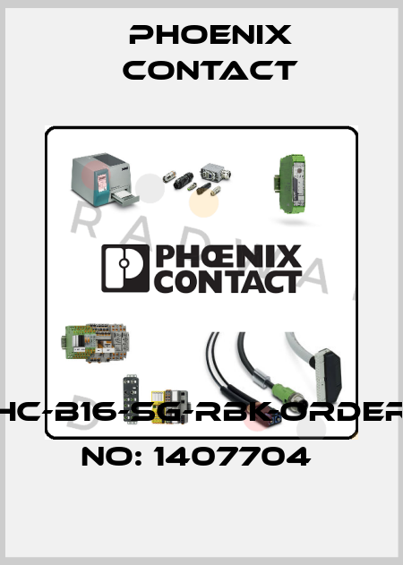 HC-B16-SG-RBK-ORDER NO: 1407704  Phoenix Contact