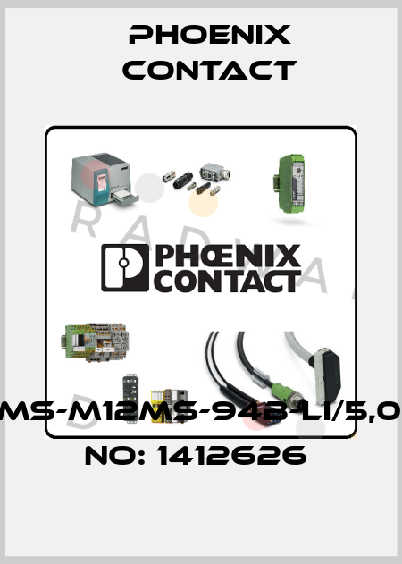 VS-M12MS-M12MS-94B-LI/5,0-ORDER NO: 1412626  Phoenix Contact