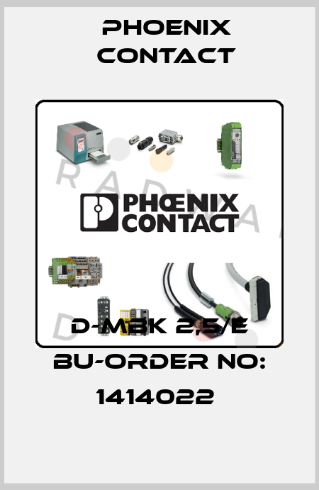 D-MBK 2,5/E BU-ORDER NO: 1414022  Phoenix Contact