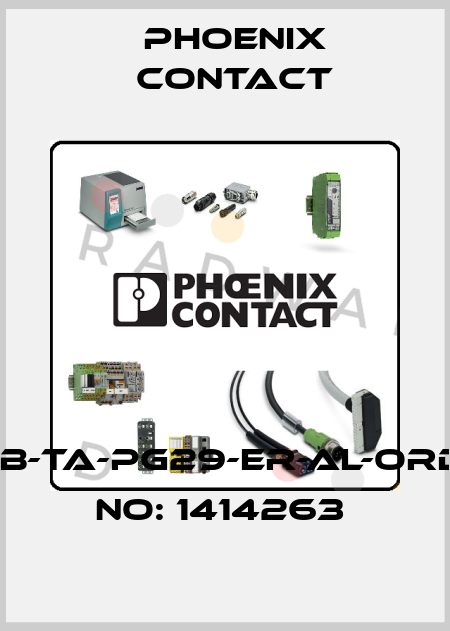HC-B-TA-PG29-ER-AL-ORDER NO: 1414263  Phoenix Contact