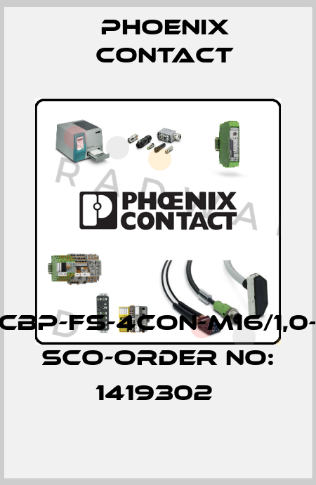 SACCBP-FS-4CON-M16/1,0-PUR SCO-ORDER NO: 1419302  Phoenix Contact