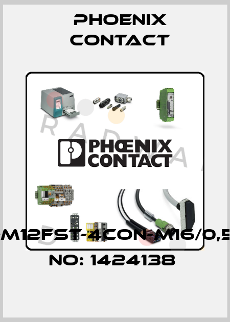 SACC-E-M12FST-4CON-M16/0,5-ORDER NO: 1424138  Phoenix Contact