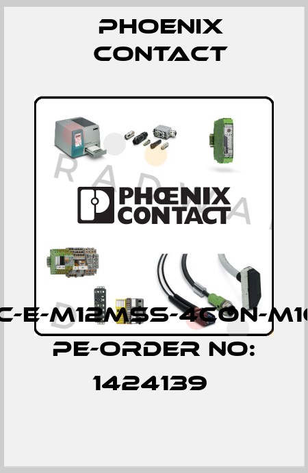 SACC-E-M12MSS-4CON-M16/0,5 PE-ORDER NO: 1424139  Phoenix Contact