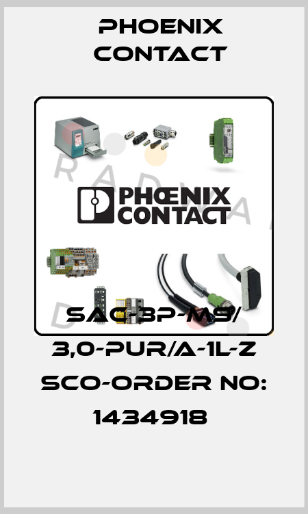 SAC-3P-MS/ 3,0-PUR/A-1L-Z SCO-ORDER NO: 1434918  Phoenix Contact