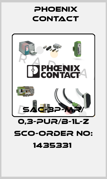 SAC-3P-MR/ 0,3-PUR/B-1L-Z SCO-ORDER NO: 1435331  Phoenix Contact