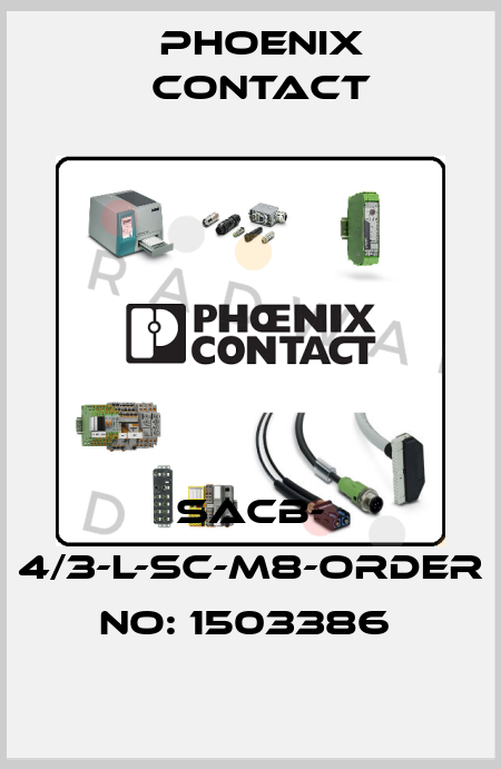SACB- 4/3-L-SC-M8-ORDER NO: 1503386  Phoenix Contact