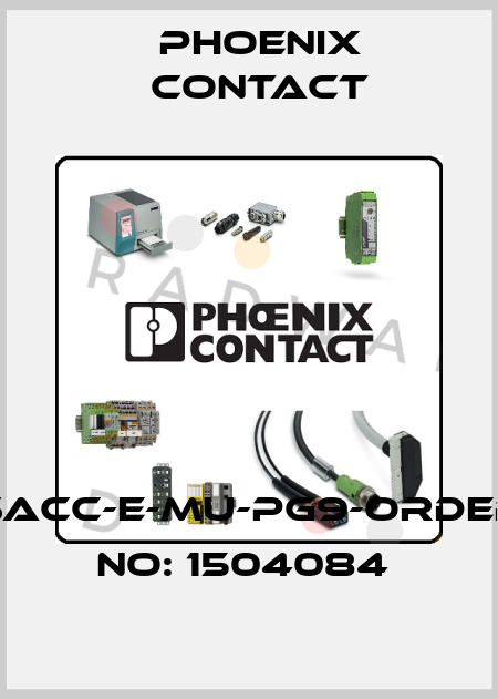 SACC-E-MU-PG9-ORDER NO: 1504084  Phoenix Contact